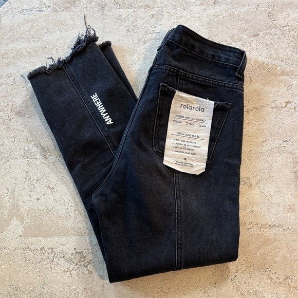 Rolarola Medium Black High-Waisted Jeans - Picture 4 of 5